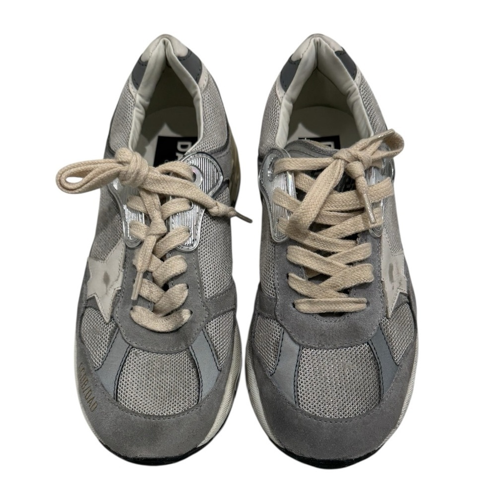 Golden Goose Women's Running Dad-Star Sneaker Suede Silver Mesh BNIB - Picture 3 of 14